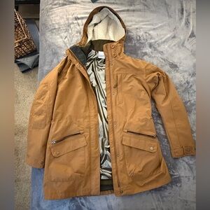 Columbia Women’s Tan Hooded Jacket 3-in-1 winter jacket